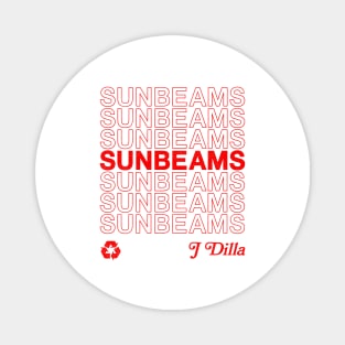 J Dilla / Sunbeams / 90s Hip Hop Design Magnet